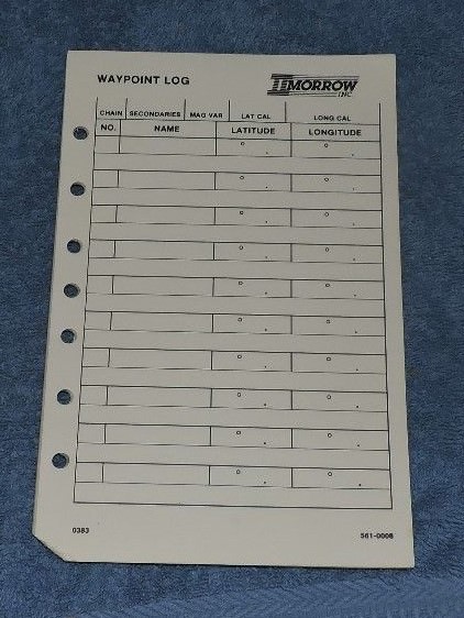 Aviation Forms: Waypoint Logs (Pad of 12)