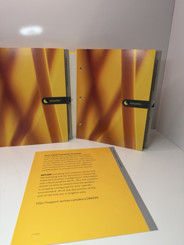 Symantec Backup Exec 11d Windows Servers Media Kit – Open Box Complete Set