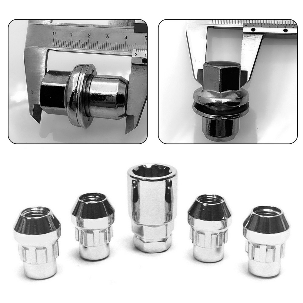 Car Wheel Nut High Quality Practical Silver Solid Design 22mm Brand New