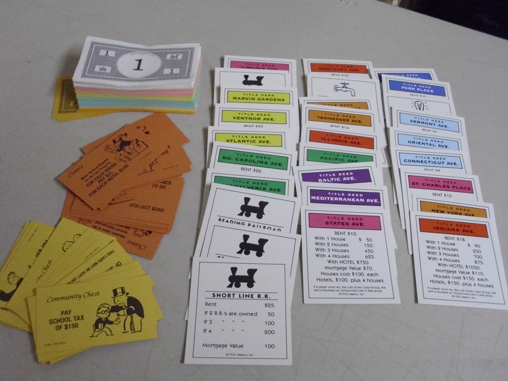 MONOPOLY BOARD GAME REPLACEMENT PIECES ONLY