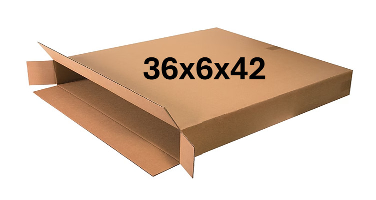 36" x 6" x 42" CARDBOARD BOX - 200 lb - SIDE LOADING