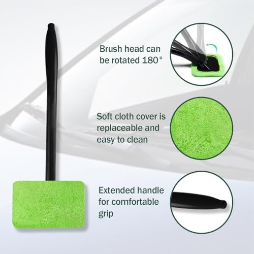 Windshield Cleaner, Window Cleaner Tool, Microfiber Window Cleaning Tool with