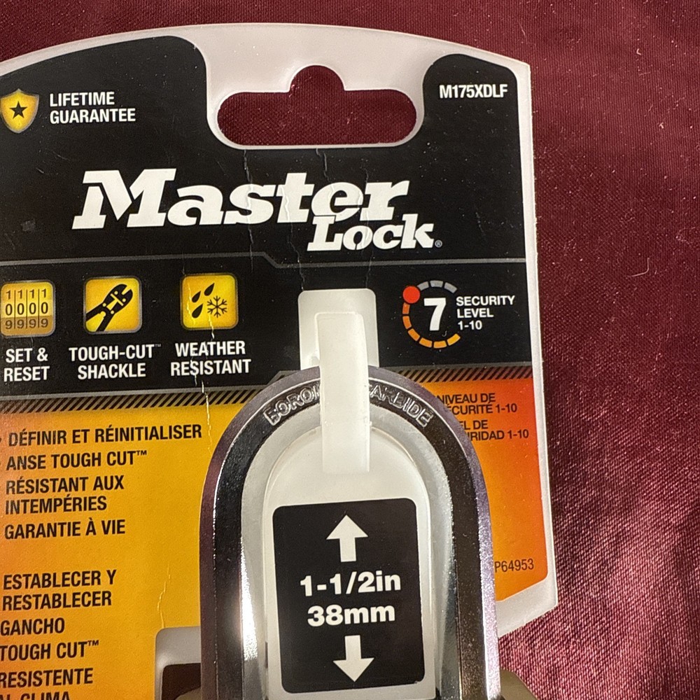 Master Lock 1-1/2" Combination Padlock M175XDLF