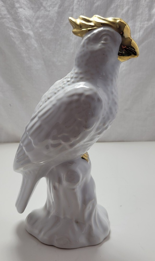 Vintage Ceramic Cockatoo Parrot Figure.