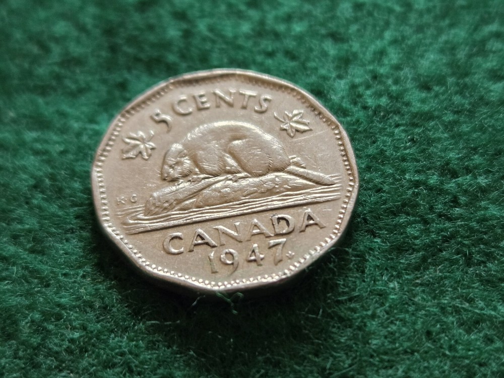 1947 Canada 5 Cent Coin