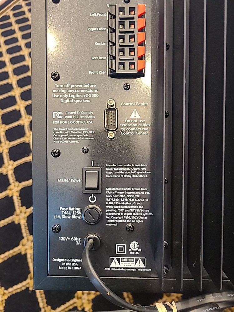 Logitech Z5500 Subwoofer (Sub) Tested and Working