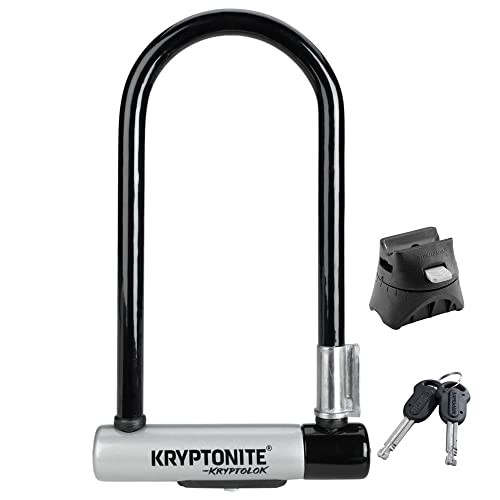 Kryptonite KryptoLok U-Lock - 4 x 9" Keyed Black Includes bracket