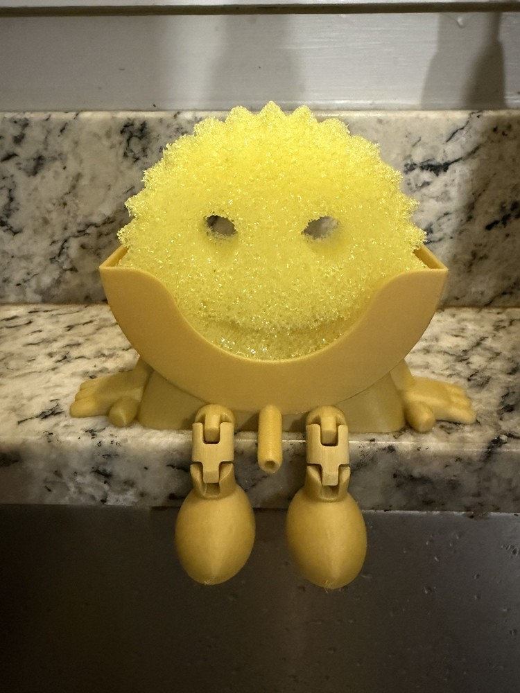 Articulating Scrub Daddy Holder | 3D-Printed Sink Accessory | Fun Kitchen Decor