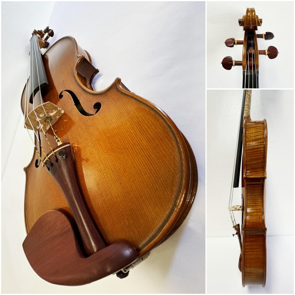 VIOLA 16" SIZE, PROFESSIONAL SETUP + DOMINANT STRINGS + AUBERT BRIDGE +CASE+BOW