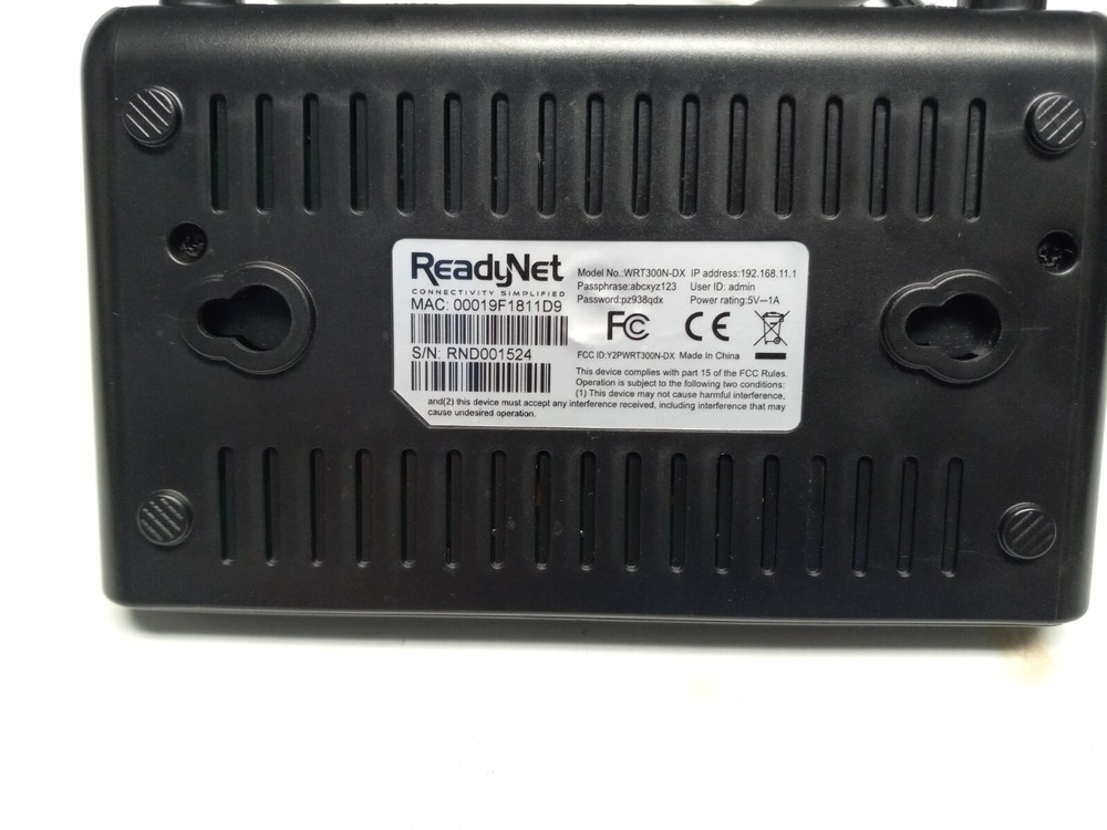 READYNET WIRLESS ROUTER MODEL WRT300N-DX