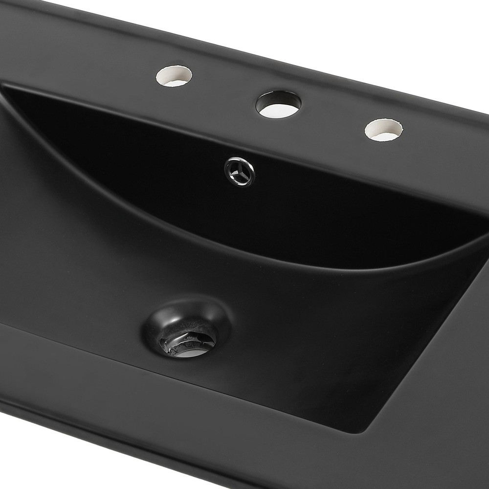 JONATHAN Y Lighting SNK1003 Ancillary 36" Ceramic Vanity Top - White