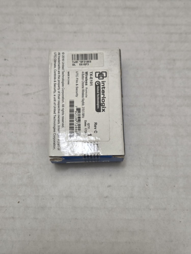 Interlogix 4 Button Keyfob