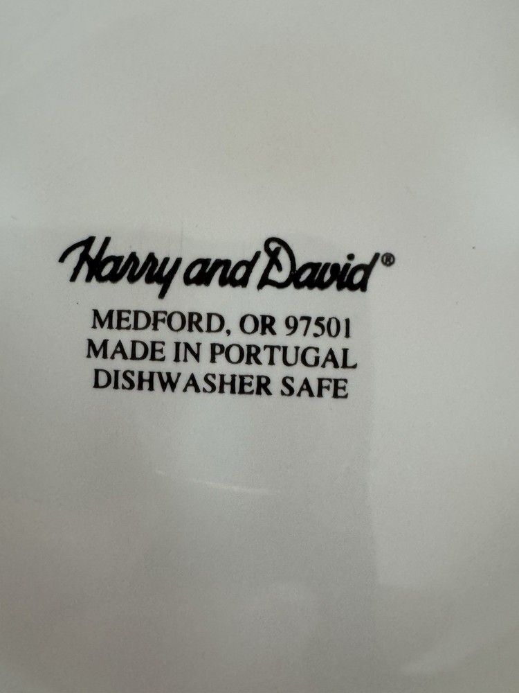 Harry & David Pitcher All White with Fruit Design