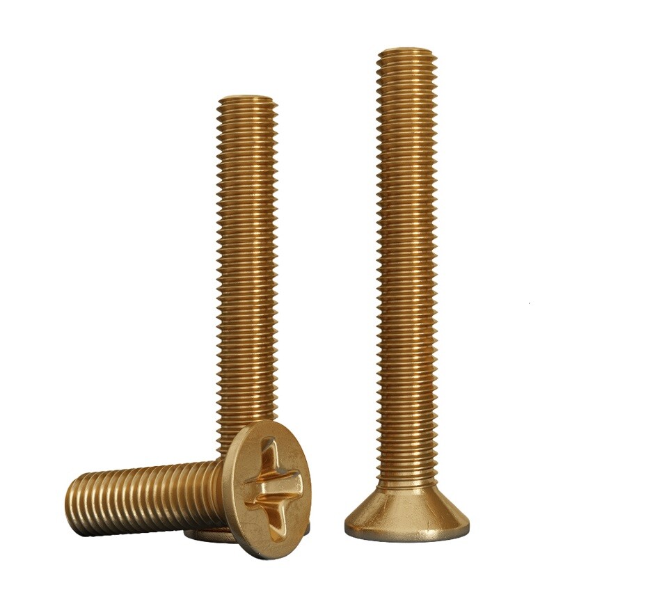 Solid Brass Phillips Countersunk Screws Bolts M2 M2.5 M3 M4 Pozi Flat Head Bolt