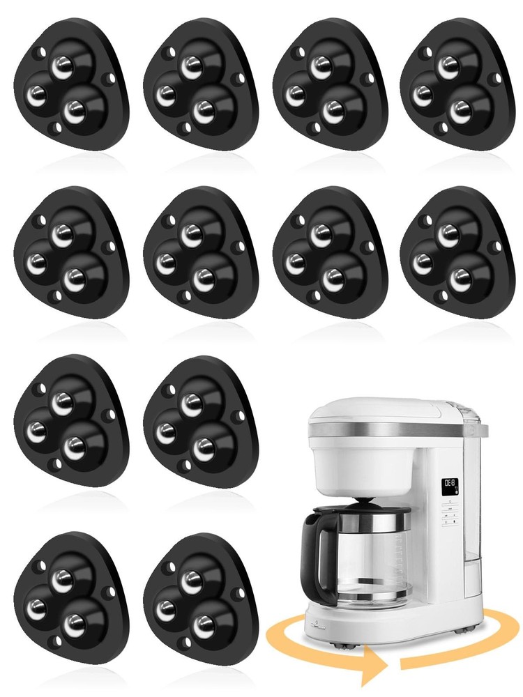 Small Appliance Caster Wheels,12 Pcs Mini Appliance Rollers for Kitchen Appli...