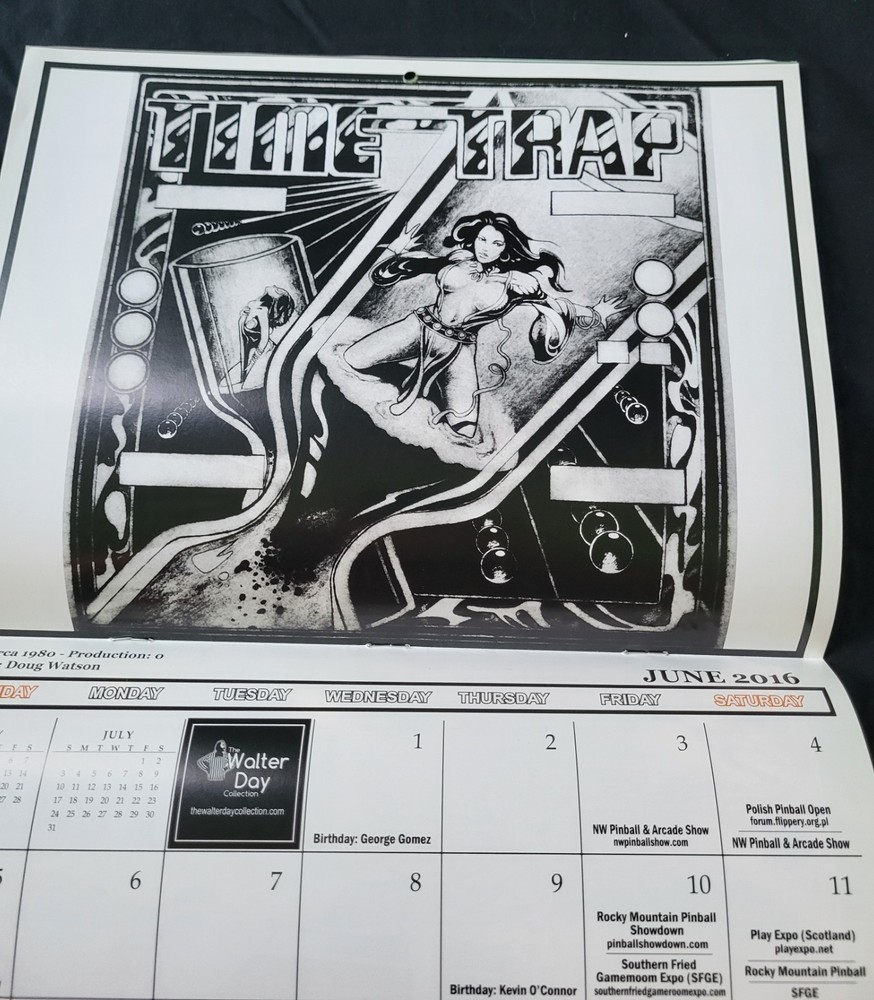 Pingame Journal Vintage 2016 Calendar, Pinball