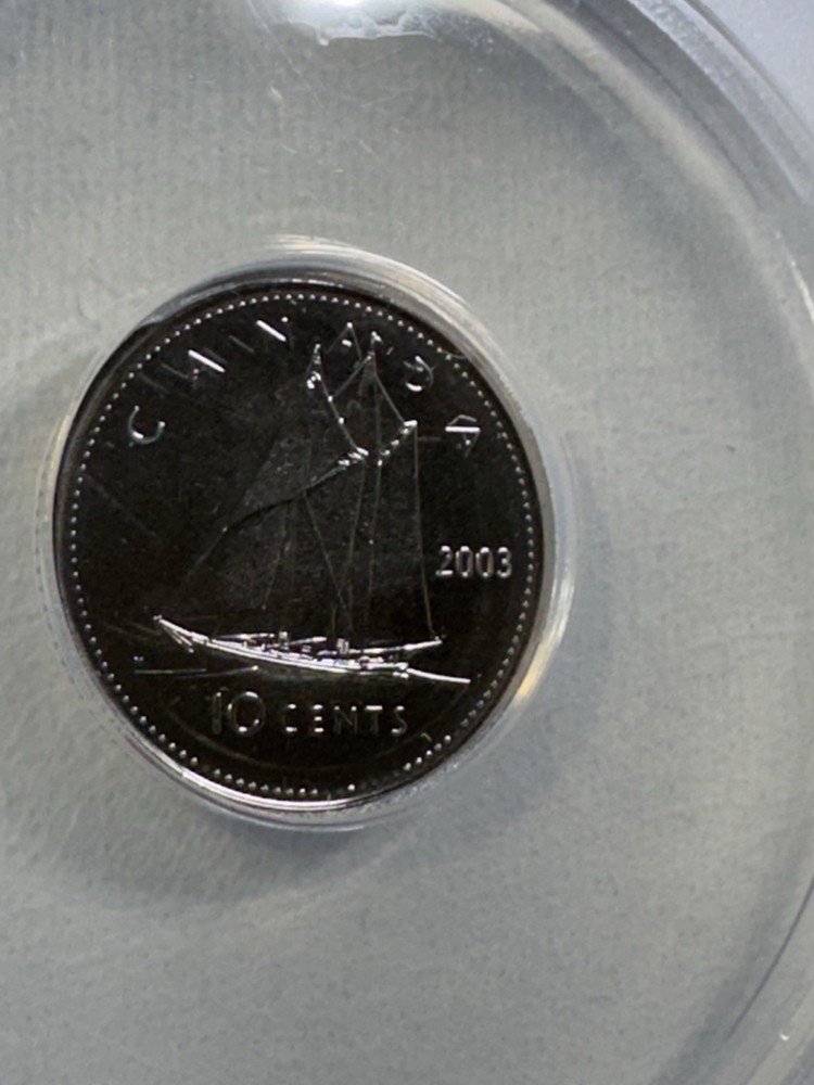 2003 Canada 10 Cents Graded MS 68 by ANACS