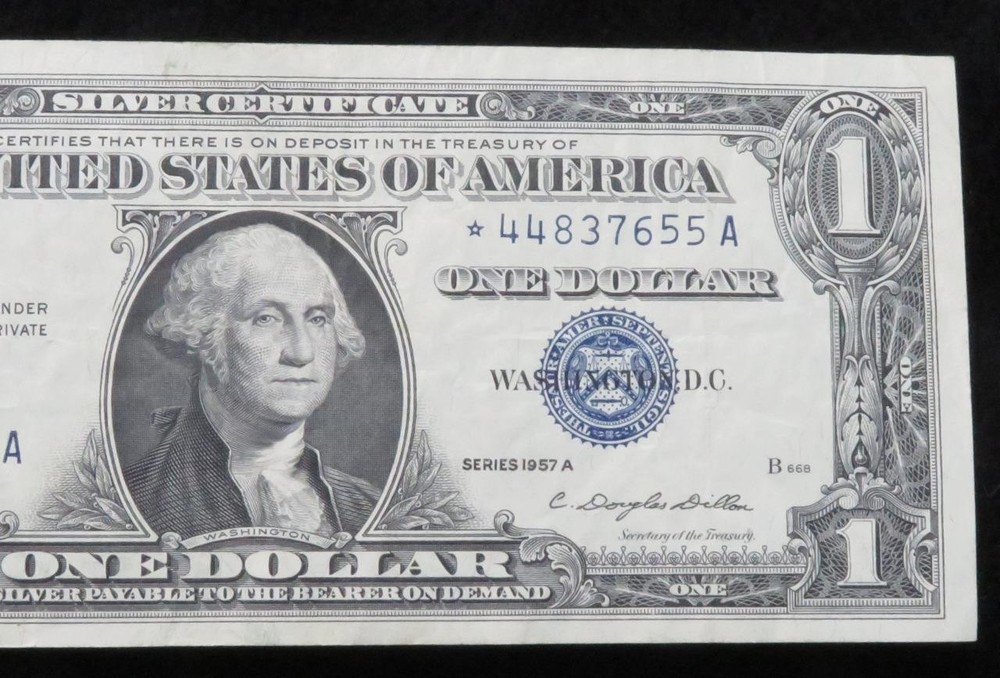 1957 $1 Silver Certificate Star Note * Replacement Note * 7655