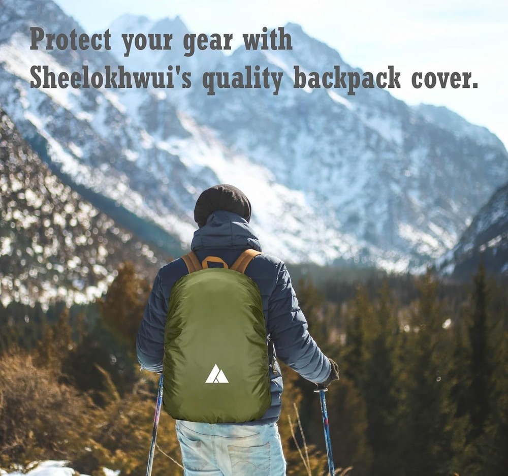 Durable 15-90L Backpack Rain Cover - Lightweight with Adjustable Closure System