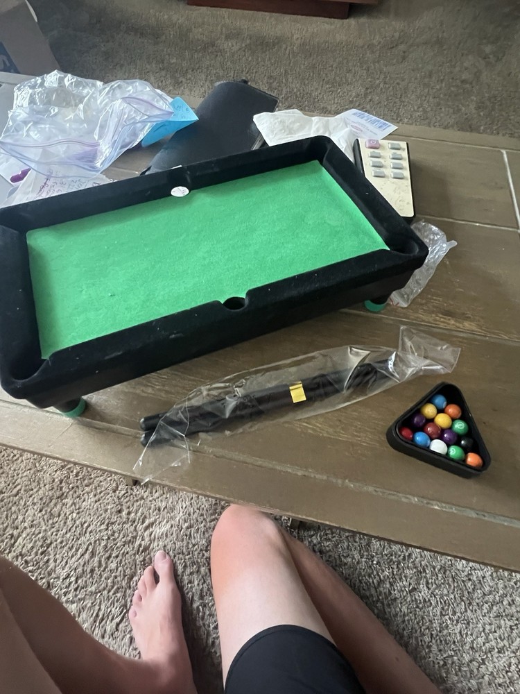 Pool Table Mini Table Game [missing 1 Ball]
