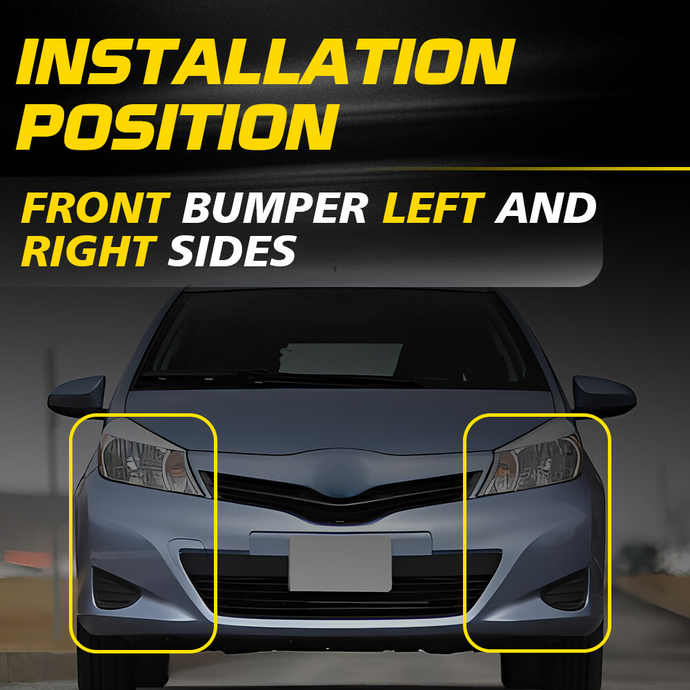 Fit For 2012-2014 Toyota Yaris Hatchback Front Bumper Bracket Right & Left Pair