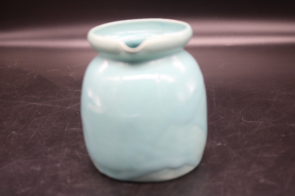 Small Pottery Pitcher-Drip Glaze-Turquoise
