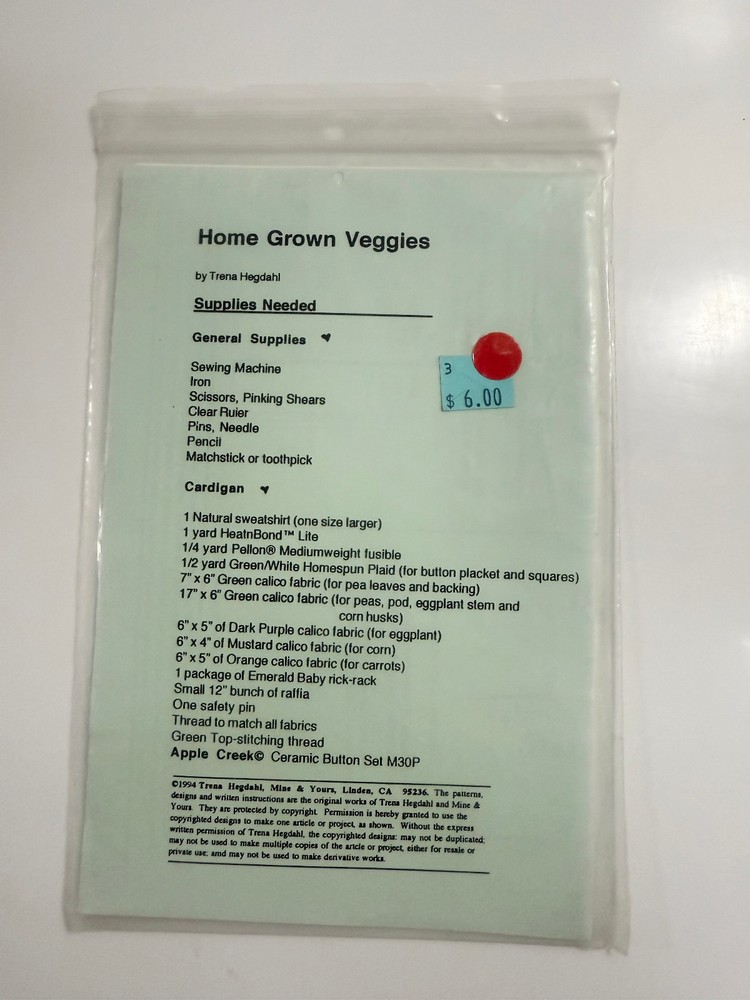 Mine & Yours Home Grown Veggiews Pattern