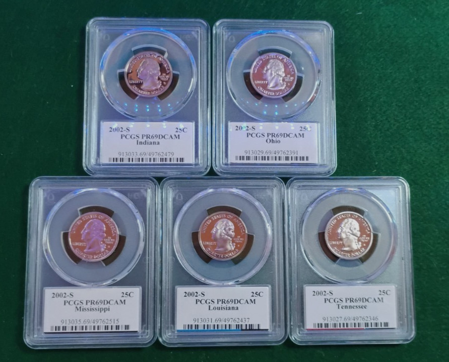2002 S Clad State Quarter Set PCGS PR69DCAM Set B