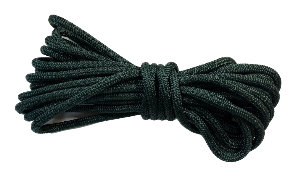 9/16" x 100 ft. Double Braid Polyester halyard line yacht braid hunter green