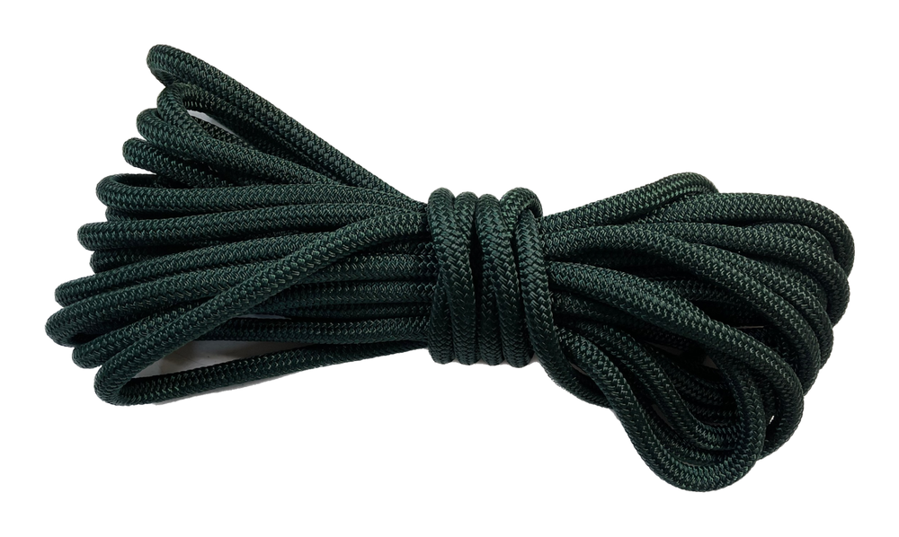 9/16" x 100 ft. Double Braid Polyester halyard line yacht braid hunter green