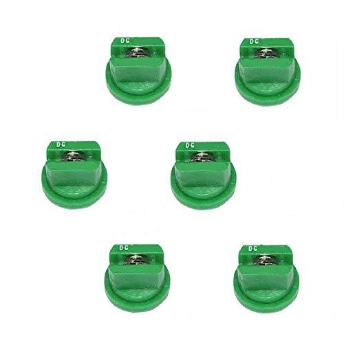 Pack of 6 - TeeJet Drift Guard Flat Spray Tips Green 80° Polymer w/ SS Insert