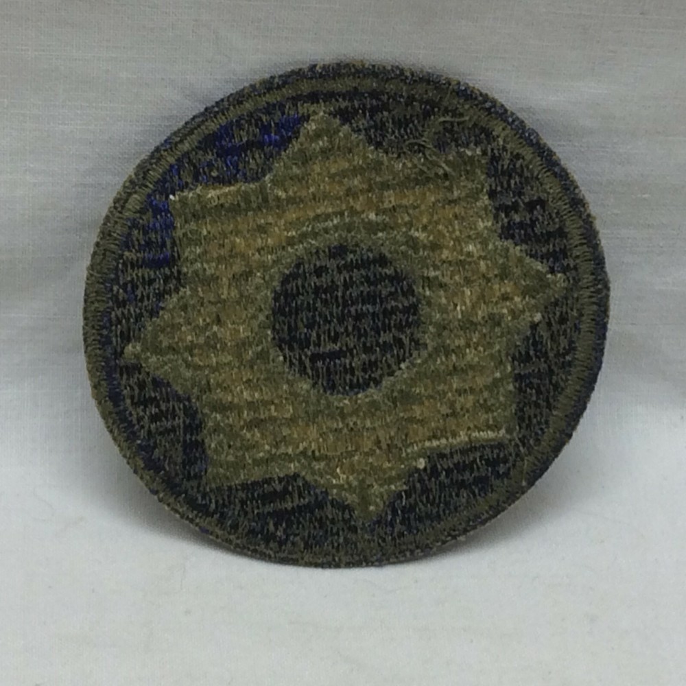 Military Patch Badge Army 8th Service Command Green Back Variant 8