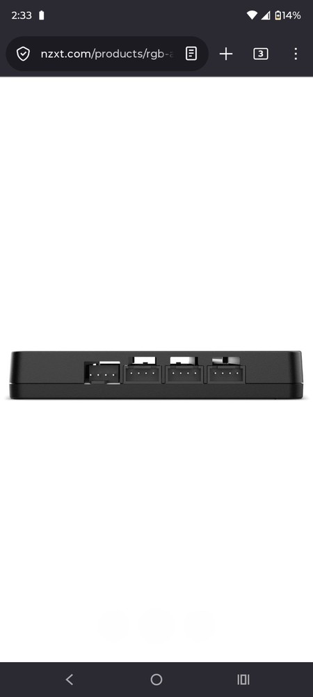 NZXT RGB Controller Hub Black for Computer Case, RGB Lighting Control Module