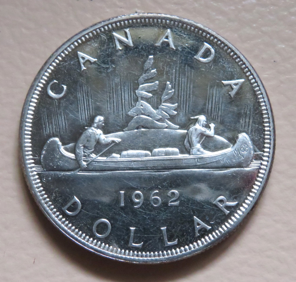 Canada. 1962 Silver - 1 Dollar..  BU