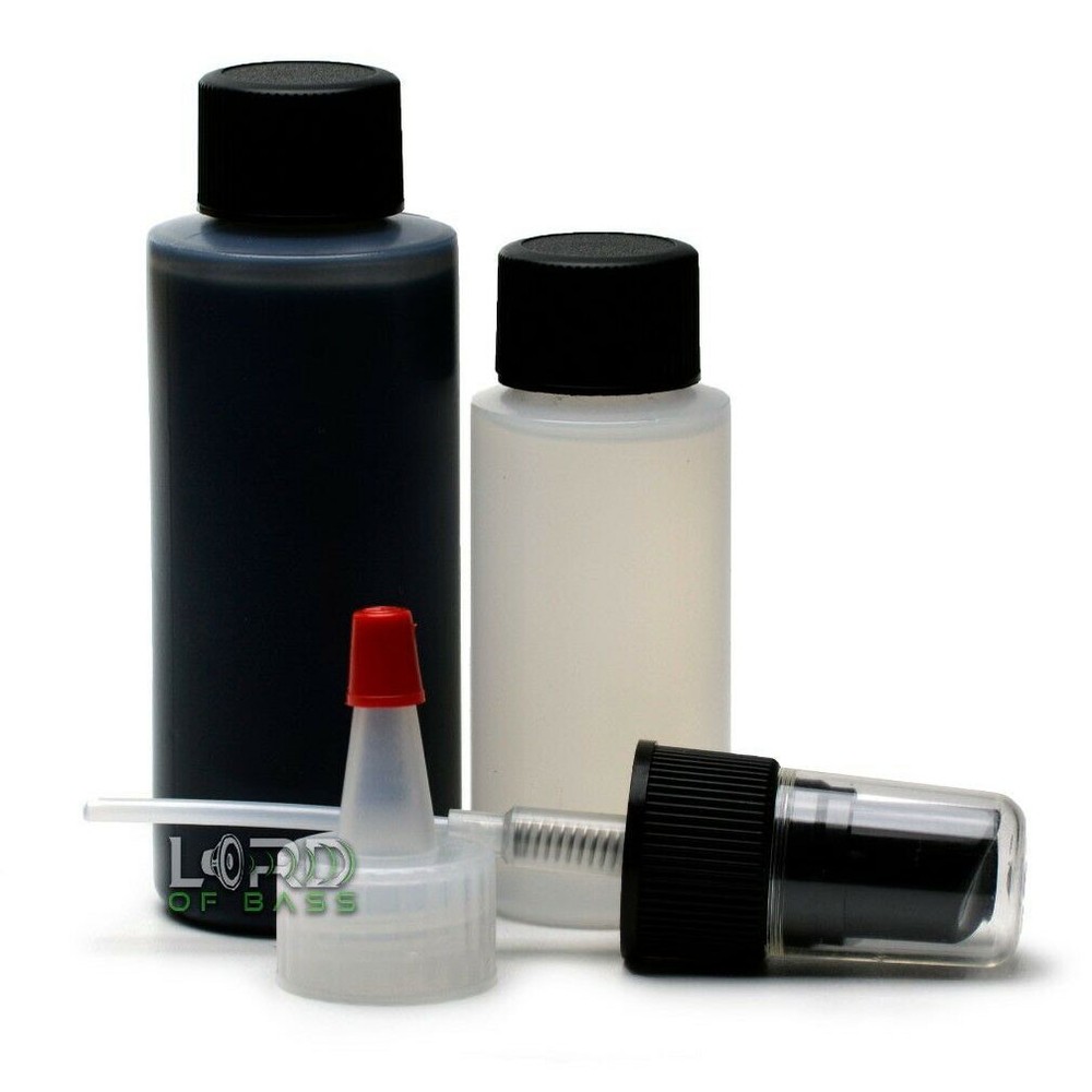 Black Rubber Toughened CA Super Glue Medium Thick 2oz Kit Speaker Repair
