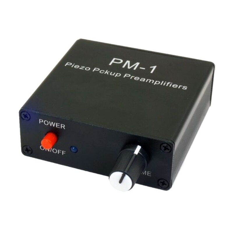 Piezo Pickup Preamplifier Adjustable Sound Amplifier Box for 6.35mm Input