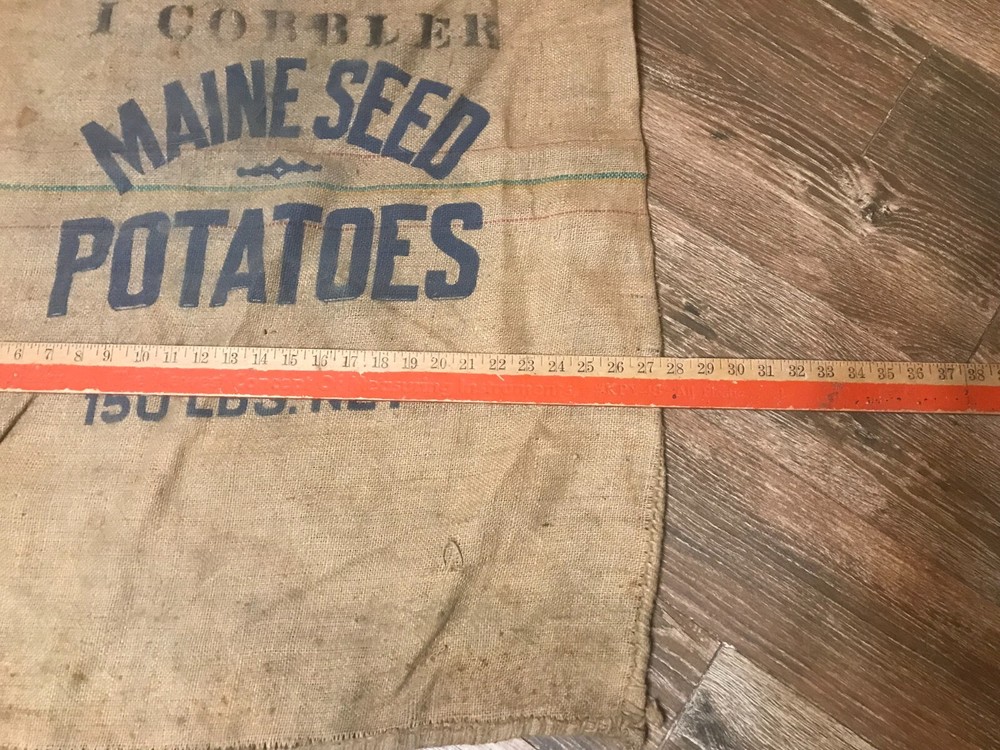 Vintage Maine Seed Potatoes burlap empty sack