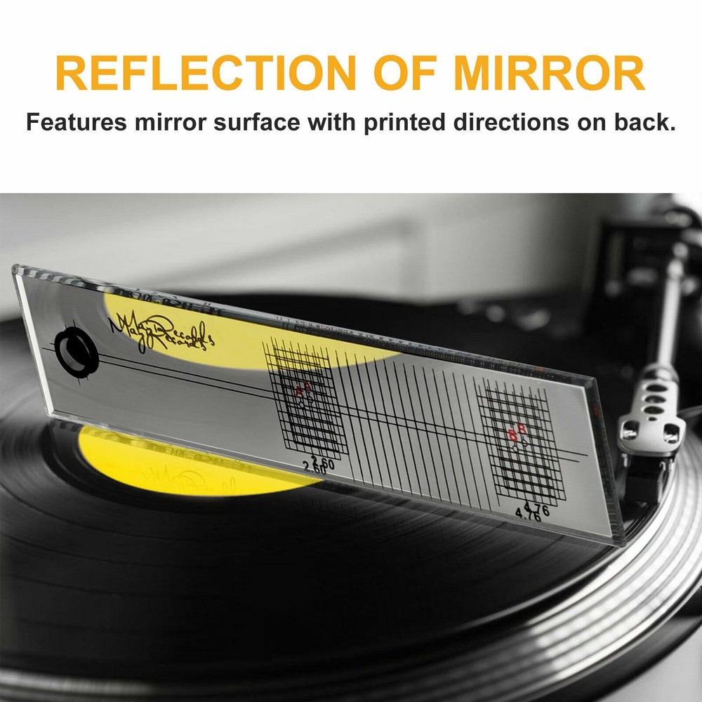 Cartridge Alignment Protractor Tool Phonograph LP Phono Stylus Record Vinyl