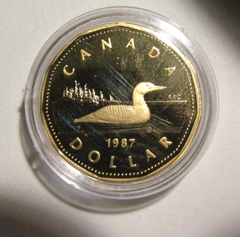 Canada 1987 Proof Dollar with COA in original box