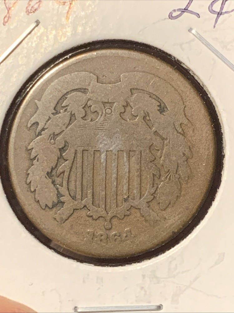 1864 Two Cent Piece Large ~ CIVIL WAR DATE ~