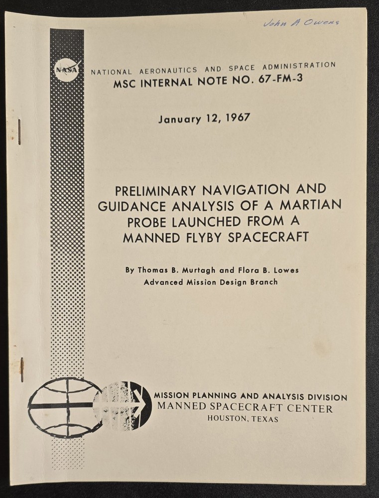 MARS MANNED SPACECRAFT MISSION FLYBY NASA ROCKET OPERATIONS INTERNAL ANALYSIS