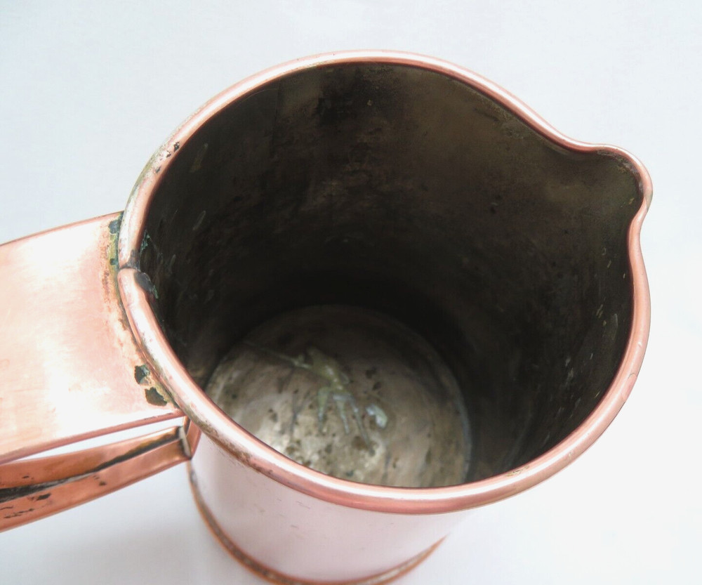 Vintage Copper Pitcher 7 1/2" Tall