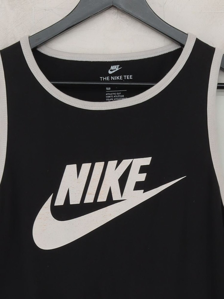 Nike Men's T-Shirt L Black Polyester with Cotton, Rayon Basic