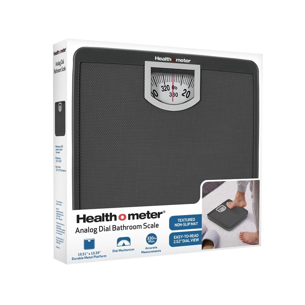 Compact Dial Bathroom Scale, 330 lb. Capacity, Sturdy Metal Platform