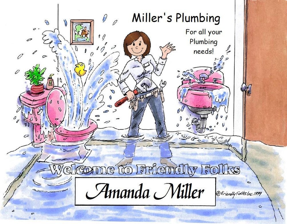 Personalized Plumber Picture - Makes a great gift!
