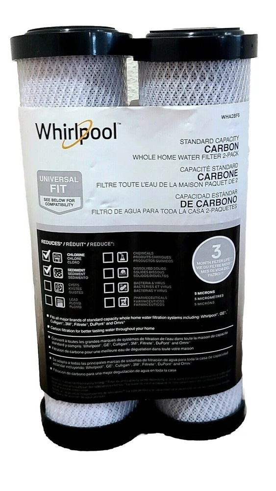 4-Pack WHA2BF5 Whirlpool Standard Capacity Carbon Whole Home Water Filter
