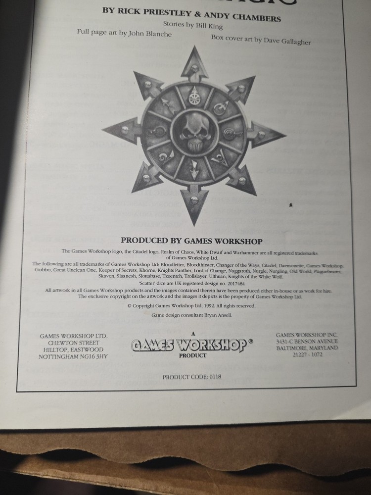 Games Workshop Warhammer Battle Magic Rule Book only Good Condition
