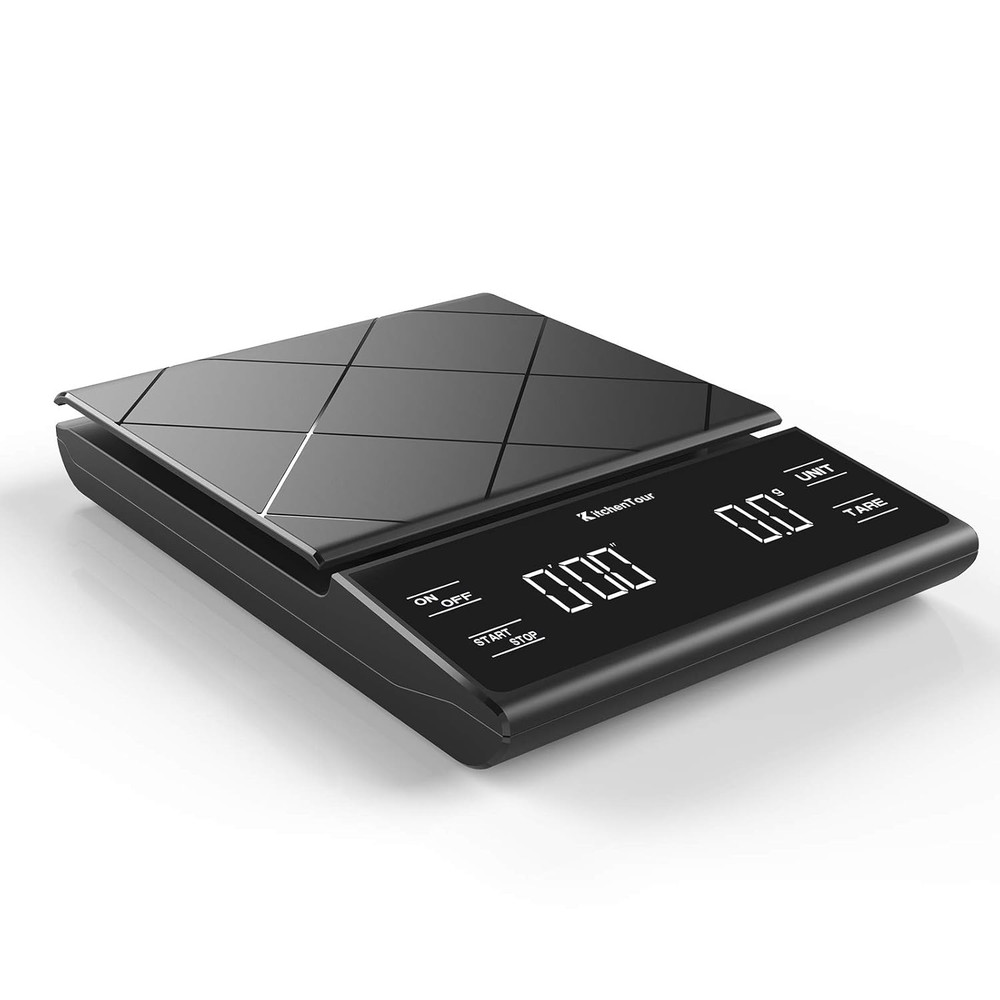 Kitchentour Coffee Scale with Timer for Brew Artisanal Java - Pour over Scale fo