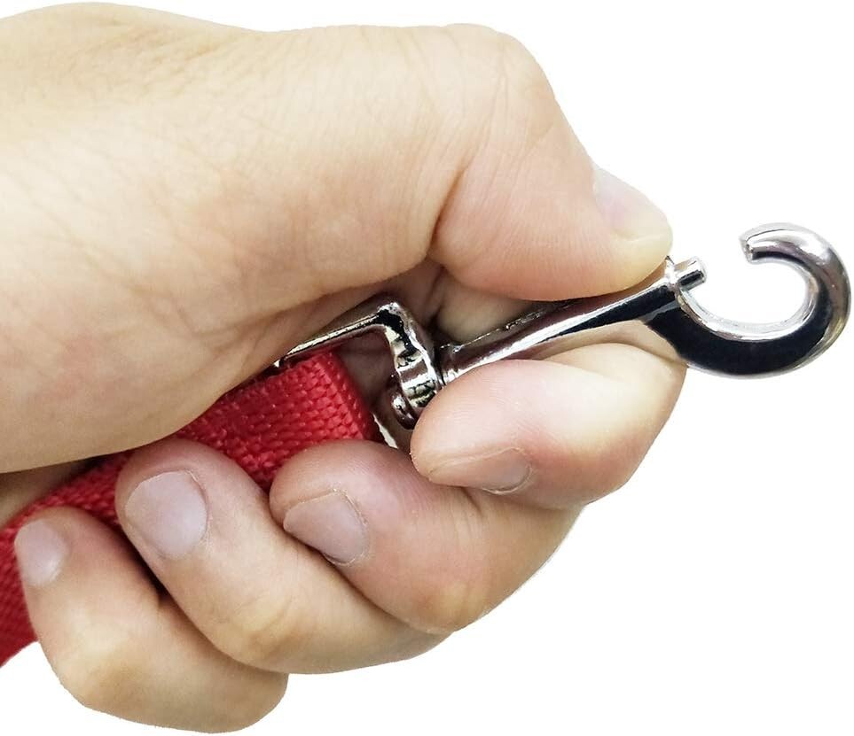 Strong Nylon Dog Training Leash - 1" x 50ft - Black - Multiple Sizes