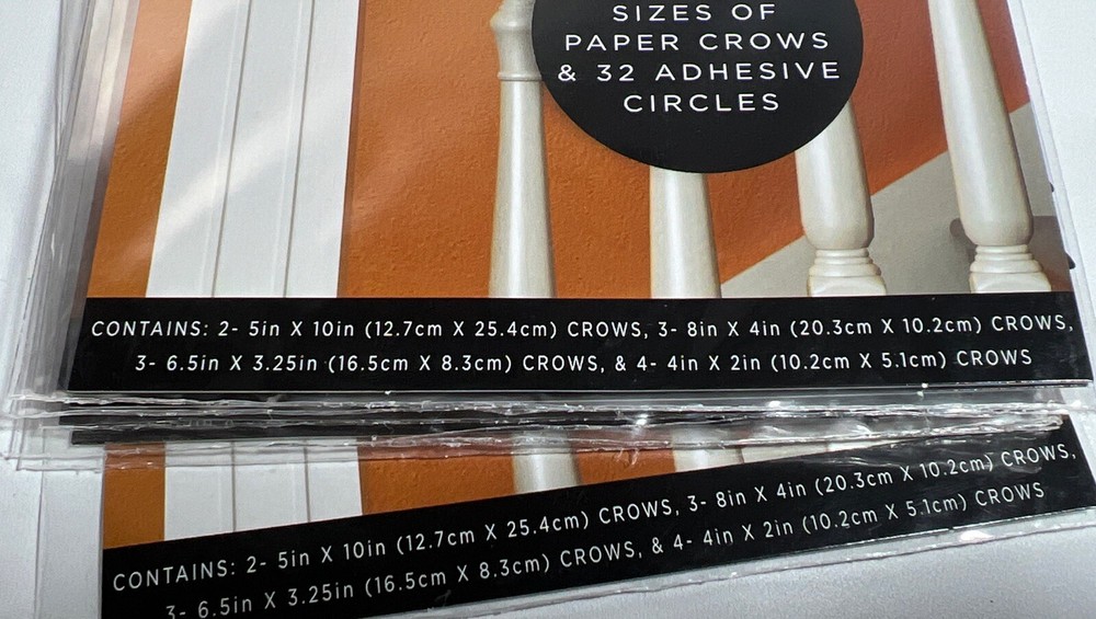 6 Paper Cutouts Crows Fall Decor Packs 72 Total Diff Sizes Crafting Halloween !!
